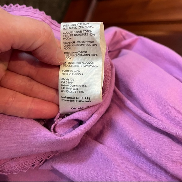 Free People Desert Days Dramatic Orchid Mini Tier Dress Prairie Sundress Medium - Picture 9 of 9